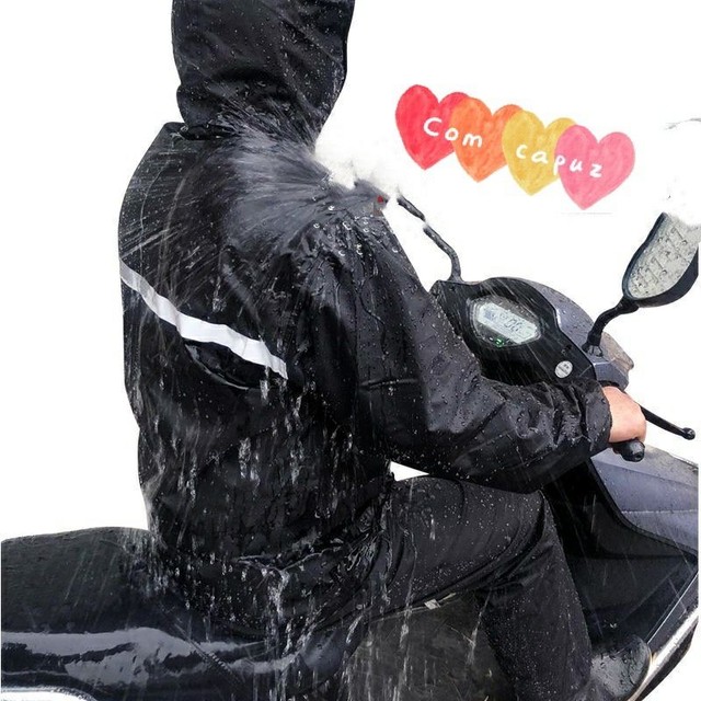 Capa de Chuva Com Capuz Motociclista Motoboy Motoqueiro