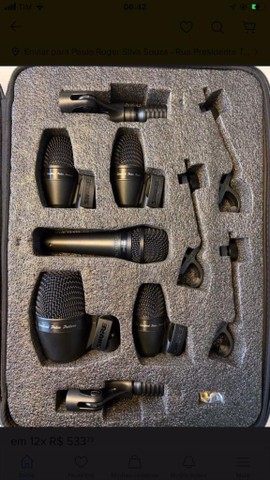 Kit microfone para bateria PGA7 shure - Foto 6