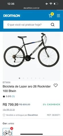 Bicicleta de Lazer aro 26 Rockrider 100 Btwin