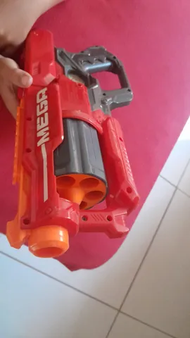 Arma Nerf Mega Vermelha Grande sem Balas, Brinquedo Nerf Usado 49272500