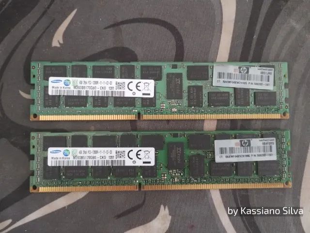 memórias 4gb-ddr3 Ecc Servidor compatíveis Xeon x79 x99 testadas retiradas de CPUs - Foto 2