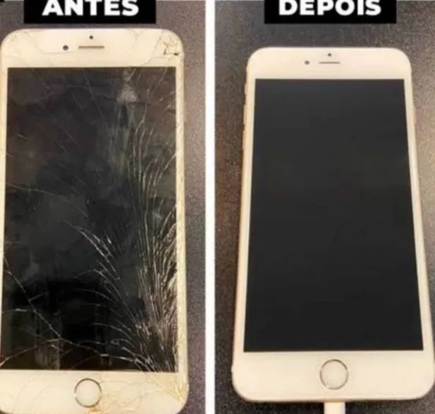 Tela de Celular iPhone - Com e Sem Quebra - Foto 3