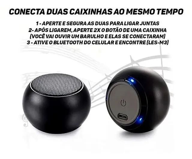 Mini Caixa de Som Bluetooth M3 V4.2
