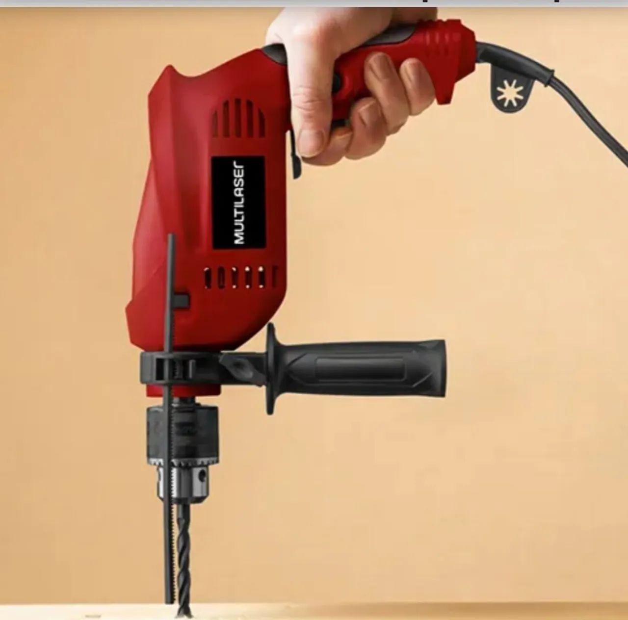 Furadeira de impacto 1/2" 13mm  e Parafusadeura c/ Maleta e acessórios 650w-220v - Foto 2