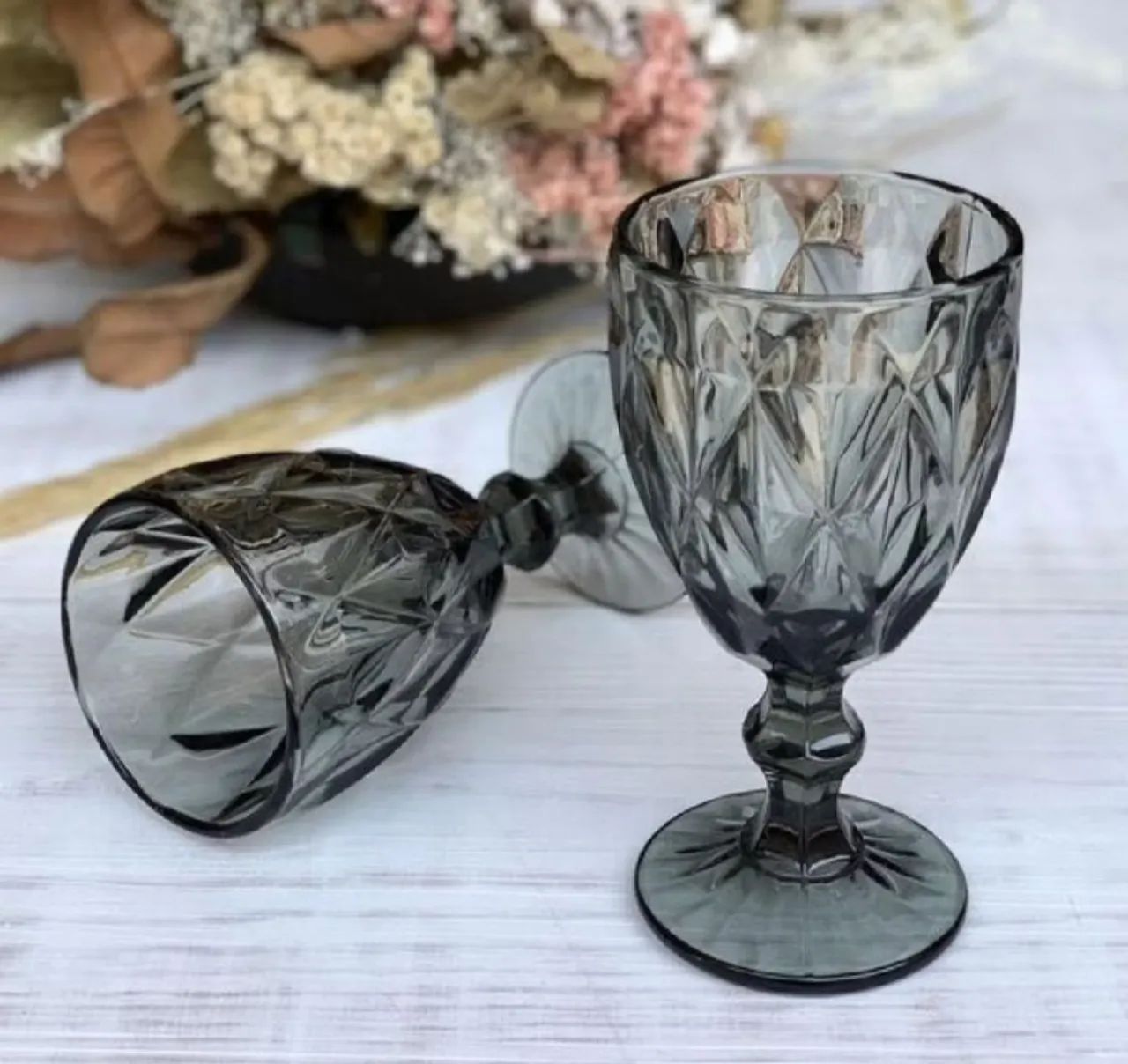 Jogo de 6 Taças de Vidro de 340ml - Decoração e Elegância - Foto 4