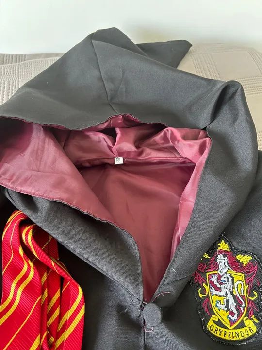 Harry porter capa mágica, varinha e gravata  - Foto 5
