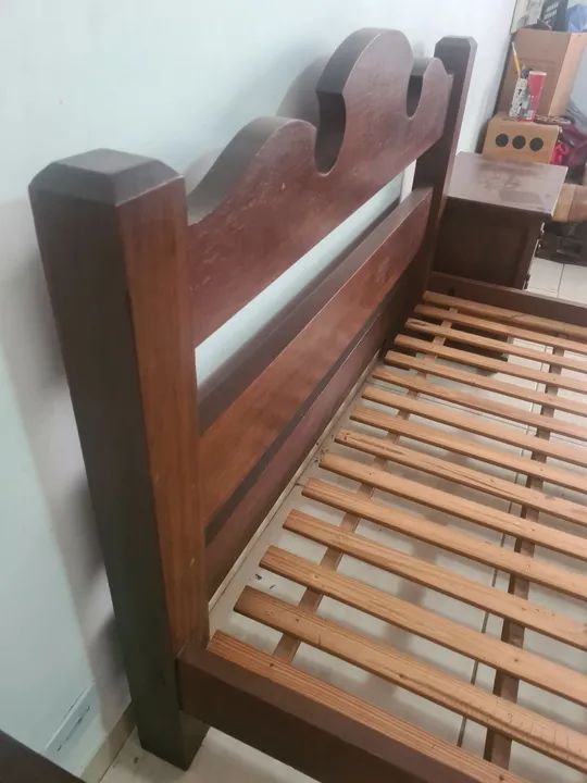 CAMA CASAL E CRIADOS MADEIRA SURUPIRA (50 anos) - Foto 2