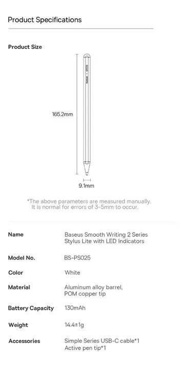 Caneta Baseus Stylus Smooth Writing 2 Stylus Lite Bs-ps025<br> - Foto 3