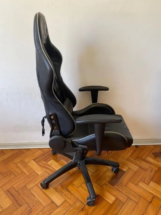 Cadeira Gamer Preta - Foto 4