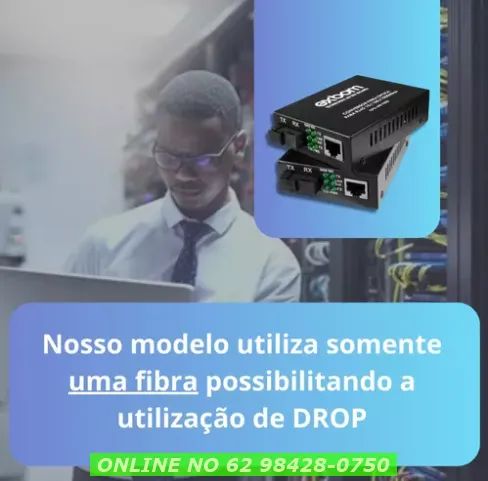 Conversor Mídia Fibra Óptica Par A+b Gigabit 1000 Mbps Rj 45 - Foto 5
