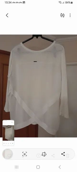 Camiseta branca viscose Canal - Foto 2