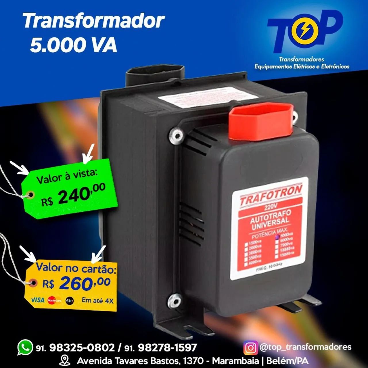 Transformador 5000 va Bivolt 