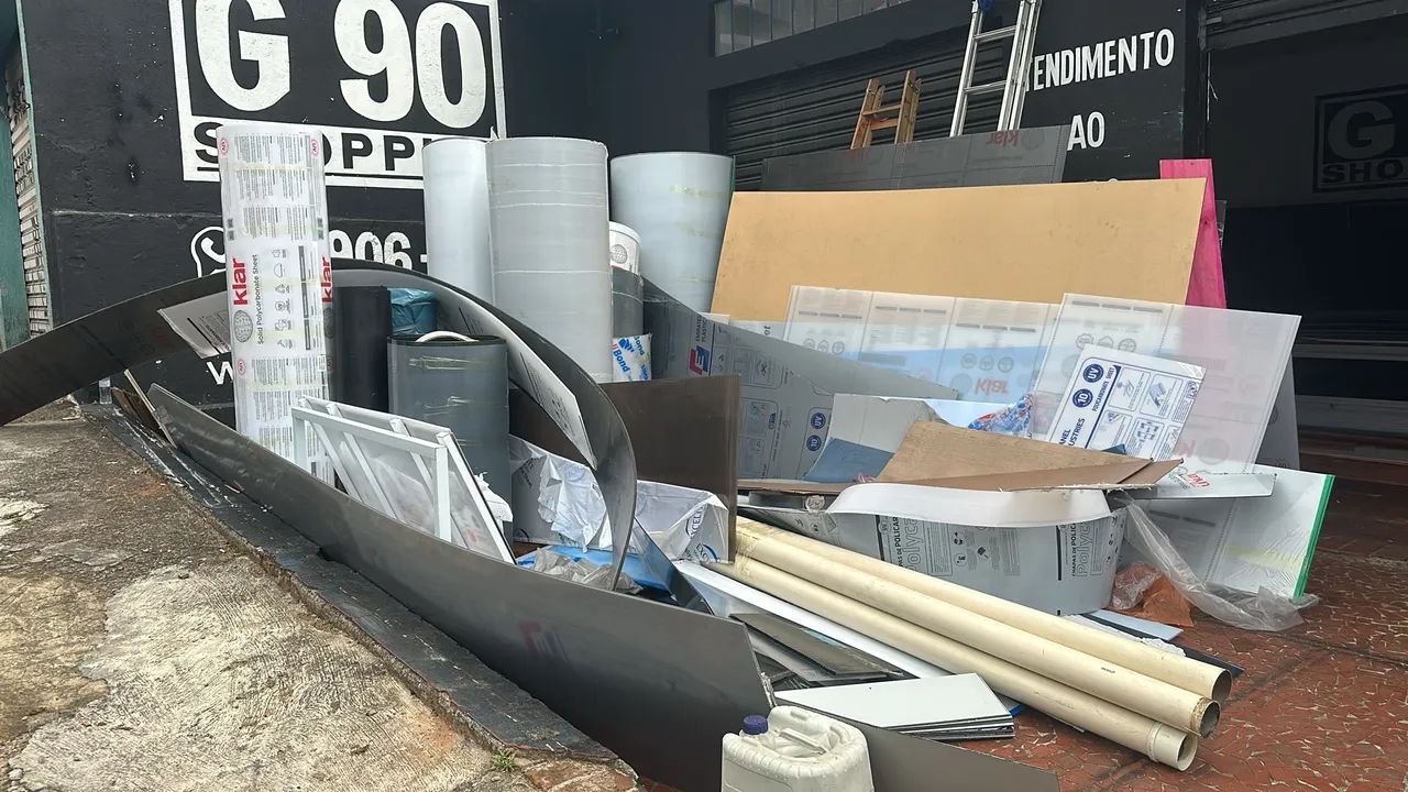 Retalho policarbonato alveolar fume bronze branco cristal 