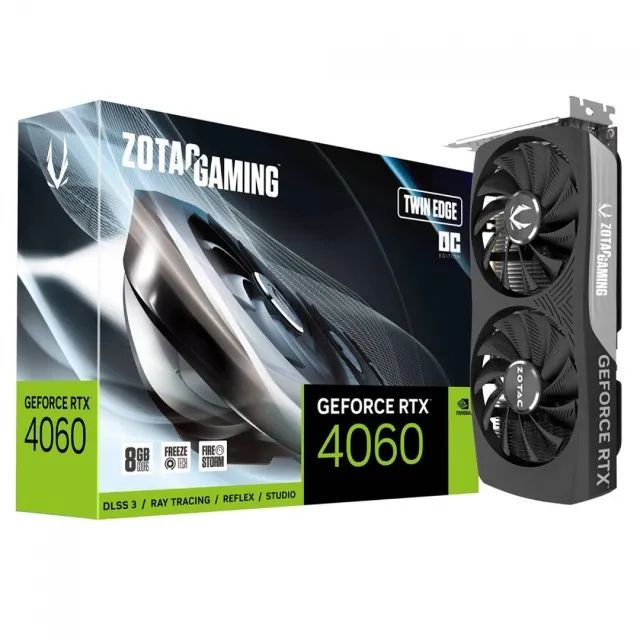 Placa de Vídeo Nvidia RTX 4060 8GB GDDR6 Zotac Twin Edge OC 3 Anos de Garantia - WZetta