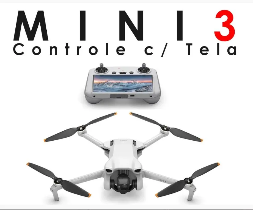 Drone DJI Mini 3 RC (com tela) lacrado + pronta entrega + cartão 64gb