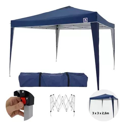 Tenda Gazebo Sanfonada Dobrável 3x3m Bel Impermeável Modelo Novo Com Bolsa