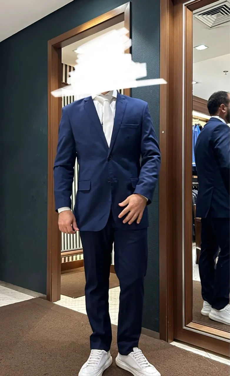 Terno azul marinho slim fit