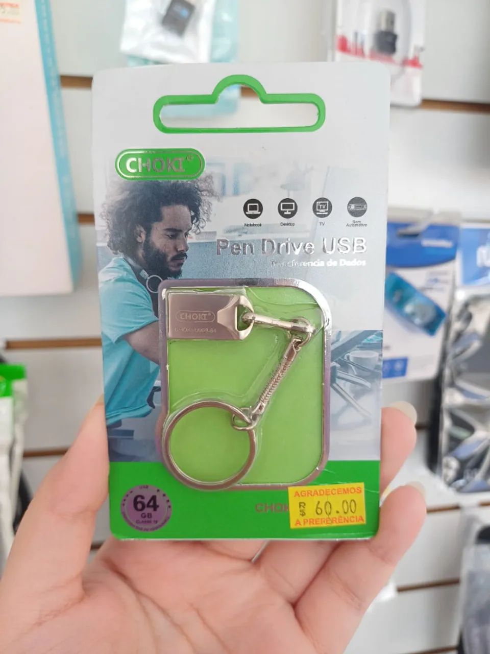 Pen Drive USB Chaveiro 64GB