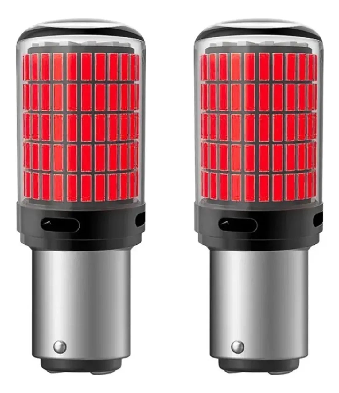 Par de lampada Led de freio P21/5W  Vermelha - Foto 5