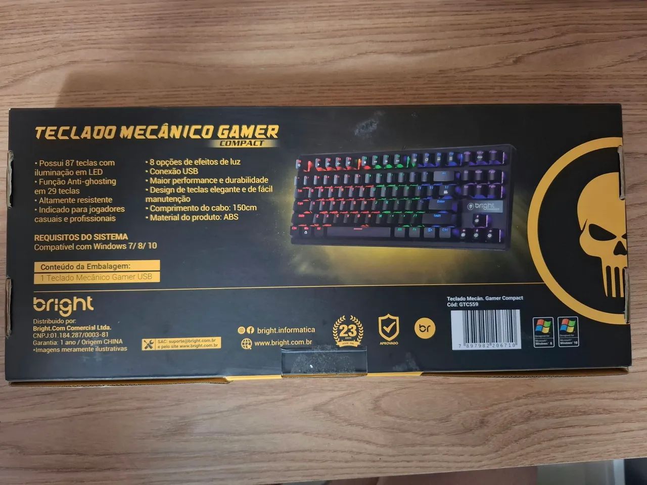 Teclado mecânico gamer bright416602678510243844