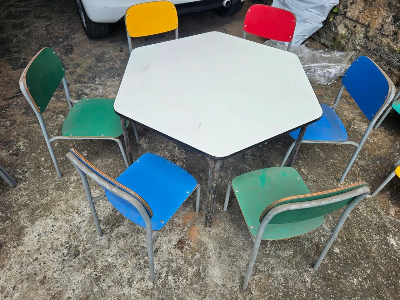 Conjunto escolar sextavado infantil - Foto 2