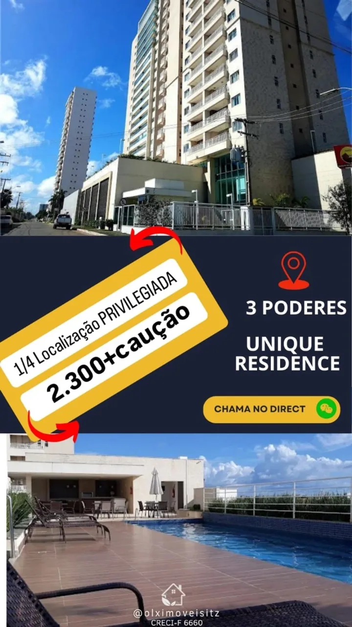 ÚNICO no Unique Residence - AP 1 suíte nos Três Poderes