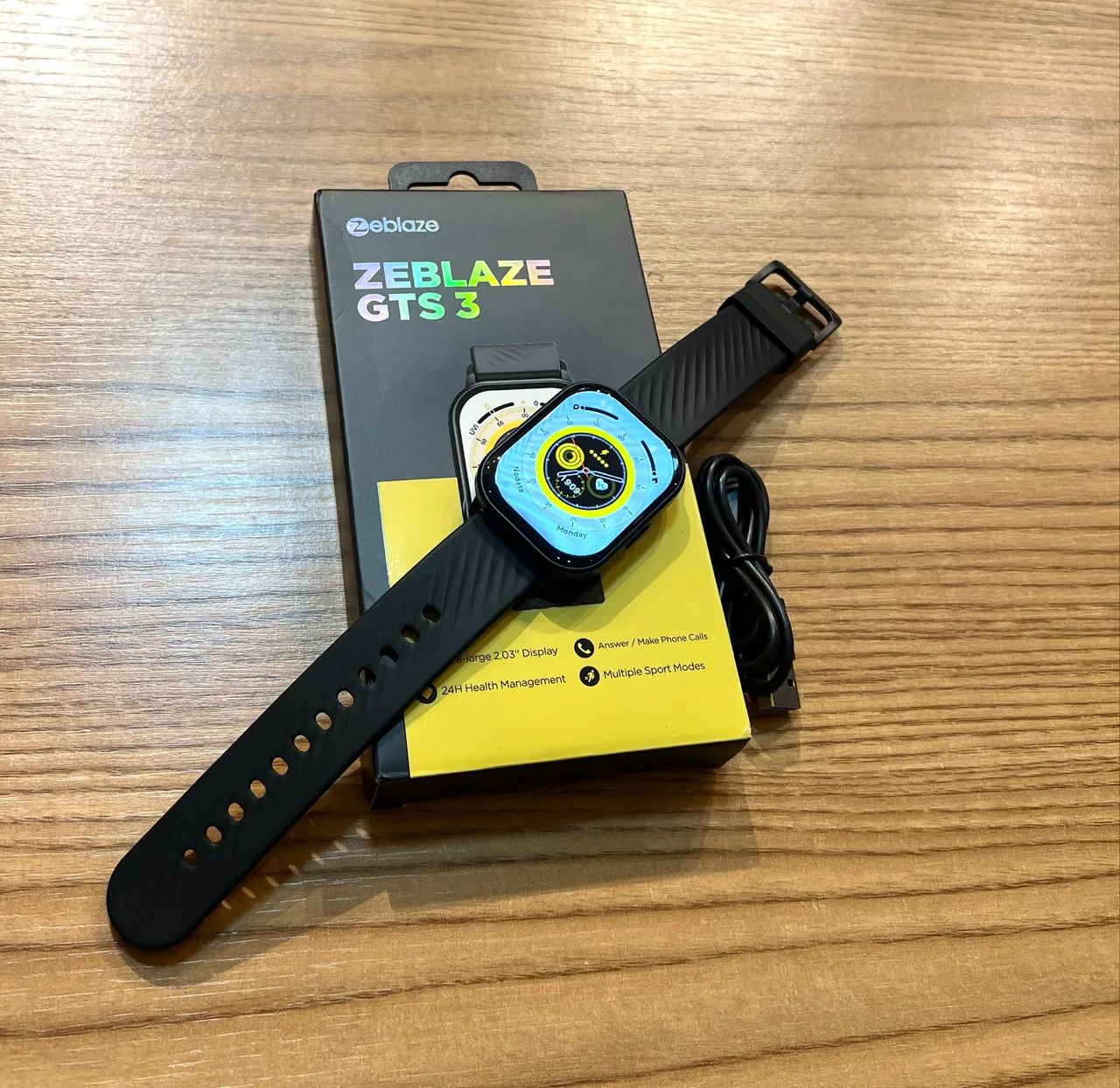 Smartwatch Zeblaze GTS 3 Preto ? tecnologia e elegância no seu pulso! 