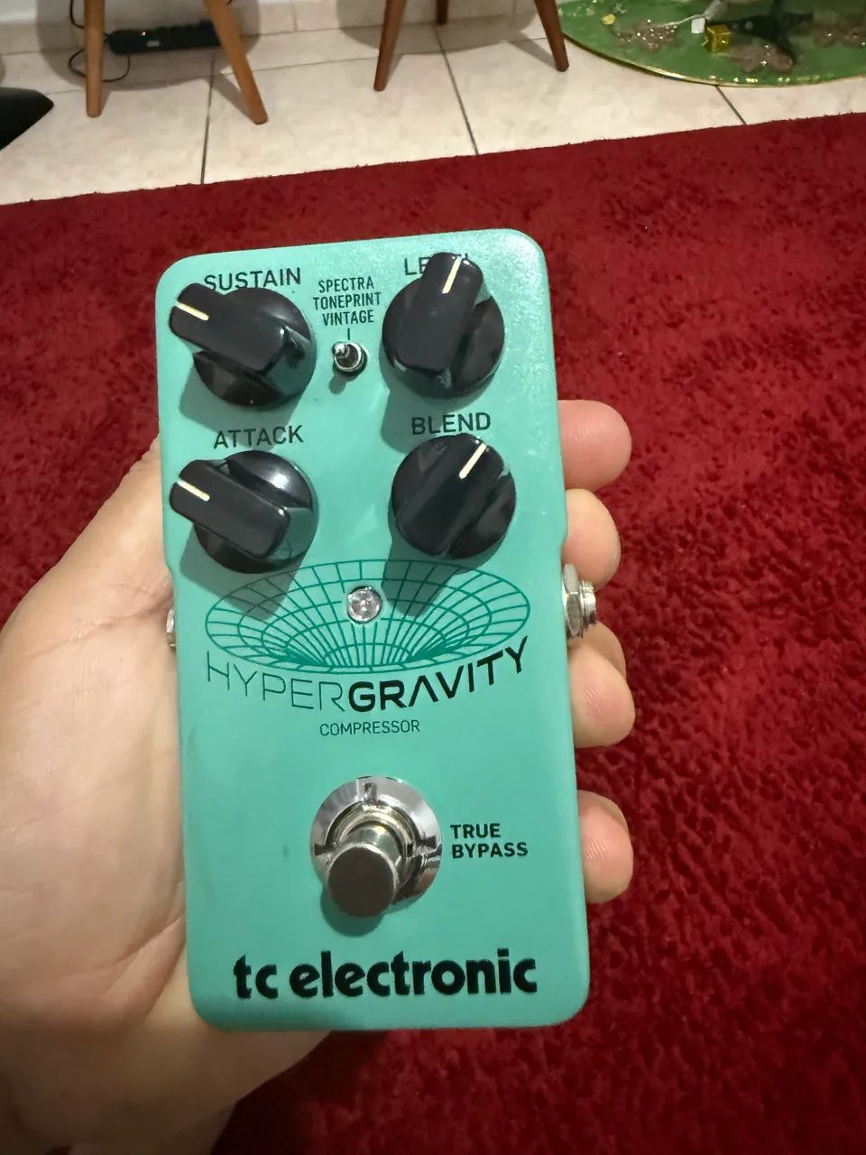 Pedal De Efeito Tc Eletronic Hypergravity Compressor Verde - Foto 4