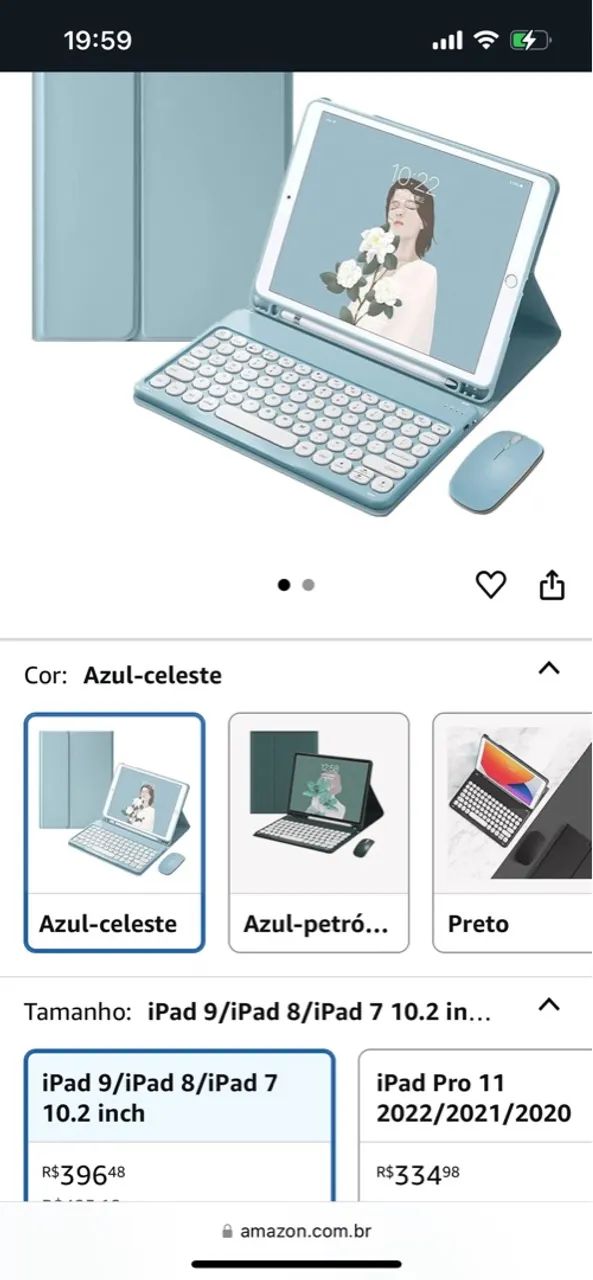 iPad 9ª geração + capa, teclado e mouse  - Foto 4