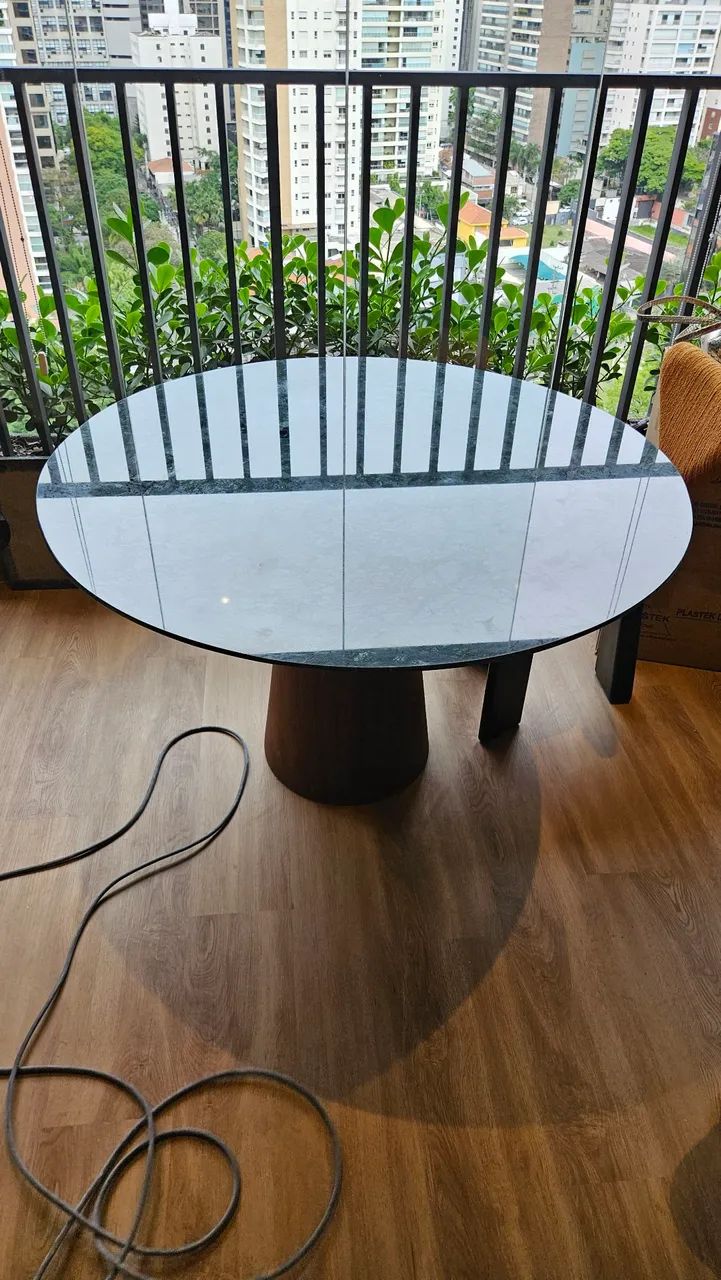 Fabricamos base cone + tampo redondo 120cm verde guatemala oval  - Foto 2