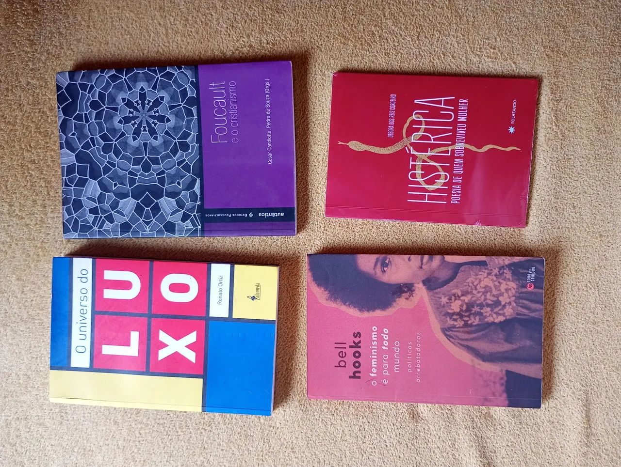 Livros novos e usados - Foucault, Histeria, Luxo e bell hooks