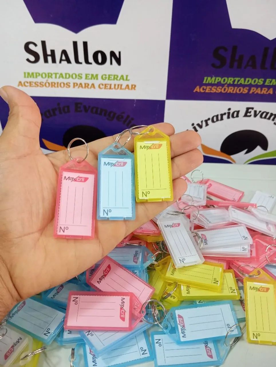 Chaveiros identificação coloridos - Promoção