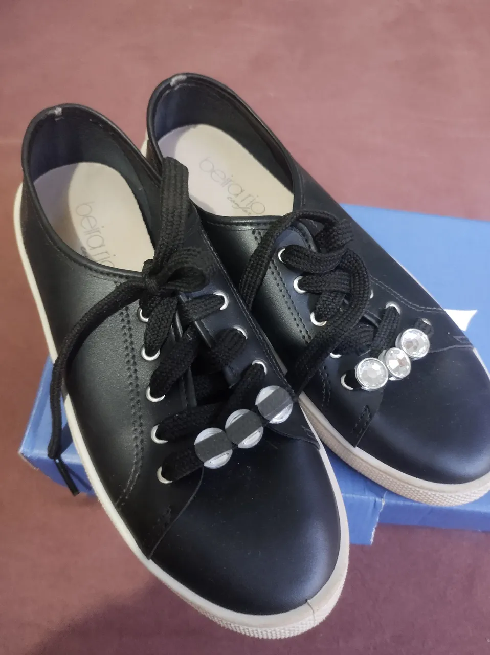 Tênis Feminino Beira Rio Preto com Detalhes