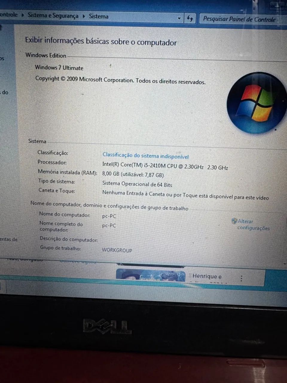 Notebook Dell core i5 , bateria ruim  - Foto 3
