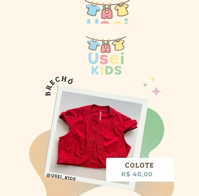 COLETE BRIM COM ELASTANO INFANTIL - FEMININO