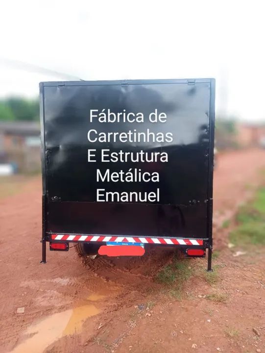 Carretinha de Madeira - Estrutura Metálica - Foto 6