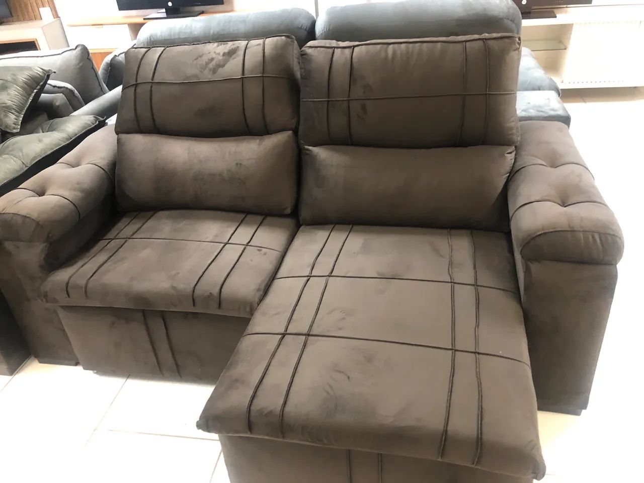 Sofá retrátil e reclinável 2m / NOVO / ENTREGAMOS  - Foto 2