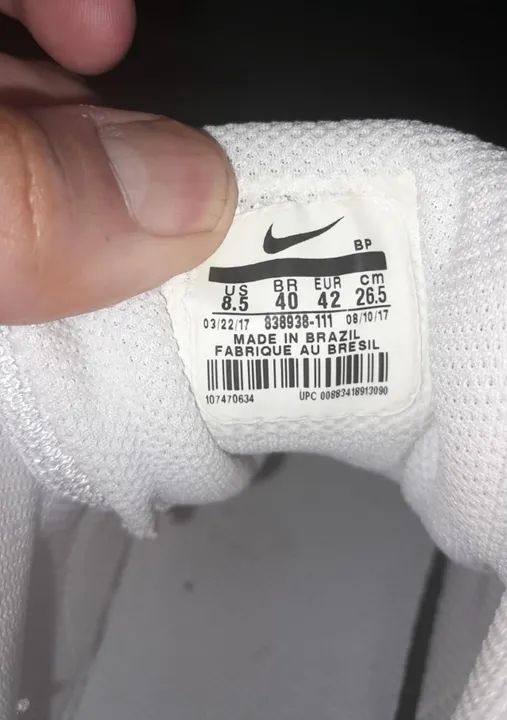 Tênis Original Nike - Cano Alto Branco (Tamanho 40) - Foto 5