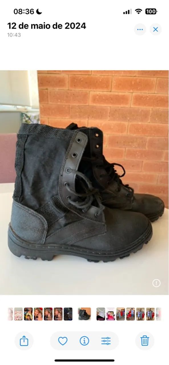 Botas airsoft preta
