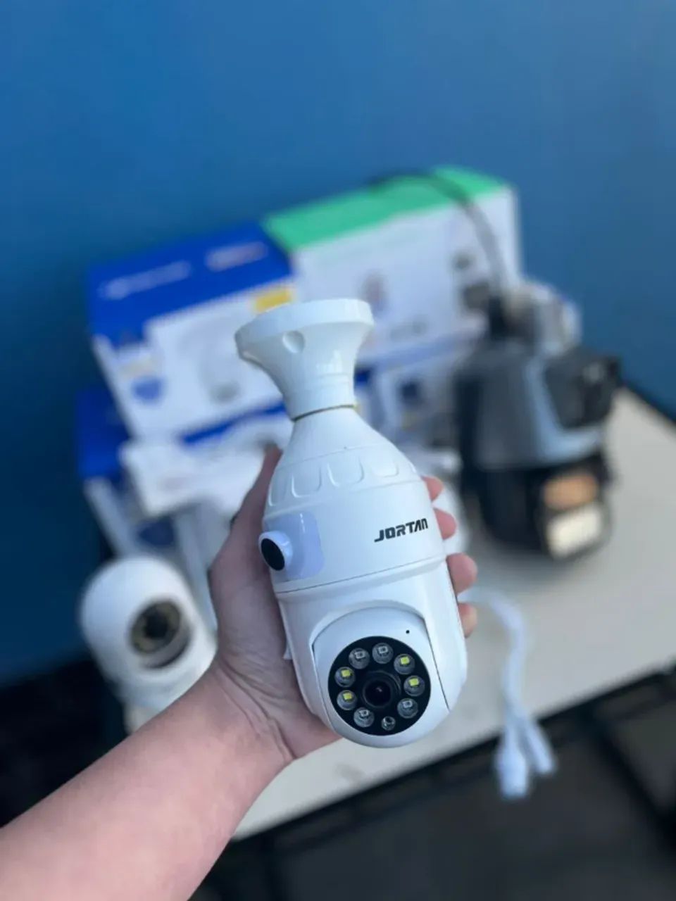 Câmera de Segurança Wi-fi IP Lâmpada com duas câmeras