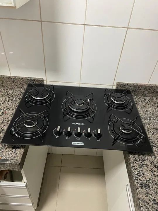 Fogão Cooktop Mondial 5 Bocas Preto - Impecável  - Foto 2