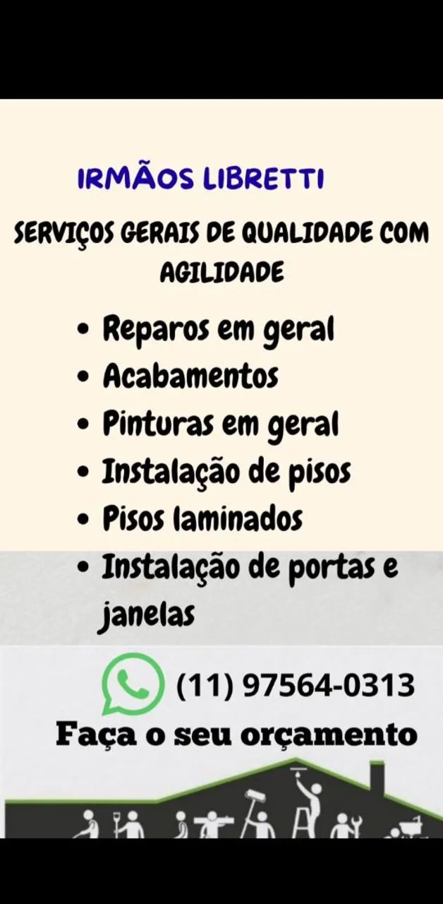 Serviço de pintura, pisos e laminados 