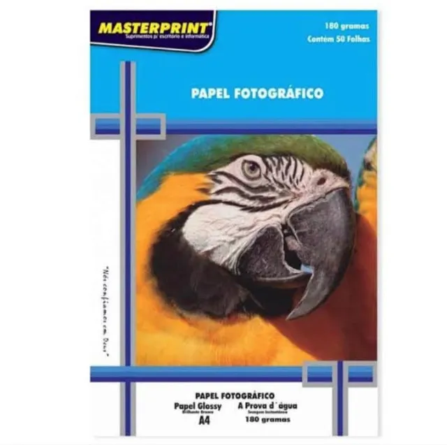 Papel Fotográfico A4 210mmx297mm 50 Folhas 180g