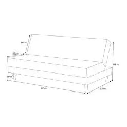 Sofá Cama Madrid 2 Lugares com Encosto Reclinável 180cm Tecido Linho Luxury - Foto 4