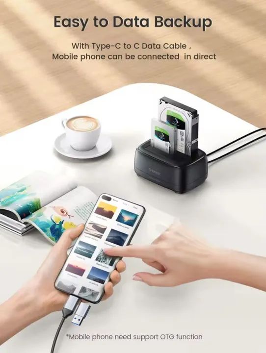 Docking station orico usb-c 3.0 2.5" 3.5" hd ssd - Foto 4