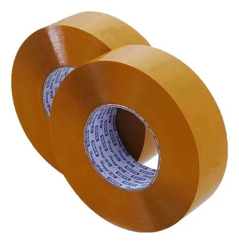 Fita Adesiva Durex Larga 300m Mostarda Grande Embalar Caixas e Encomendas - Foto 3