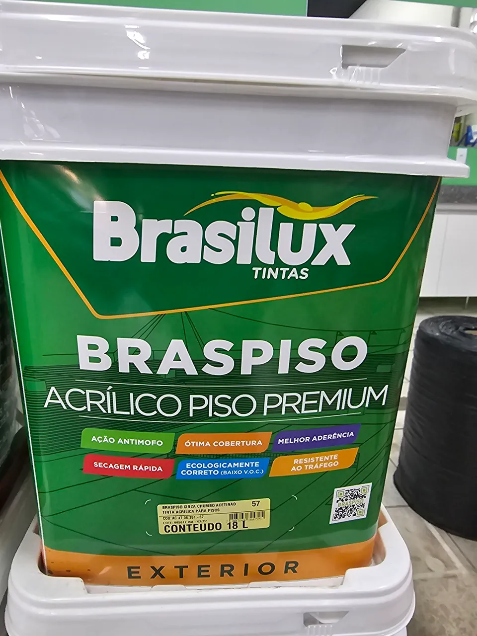 Tinta Acrílica para Piso Braspiso 18 Litros