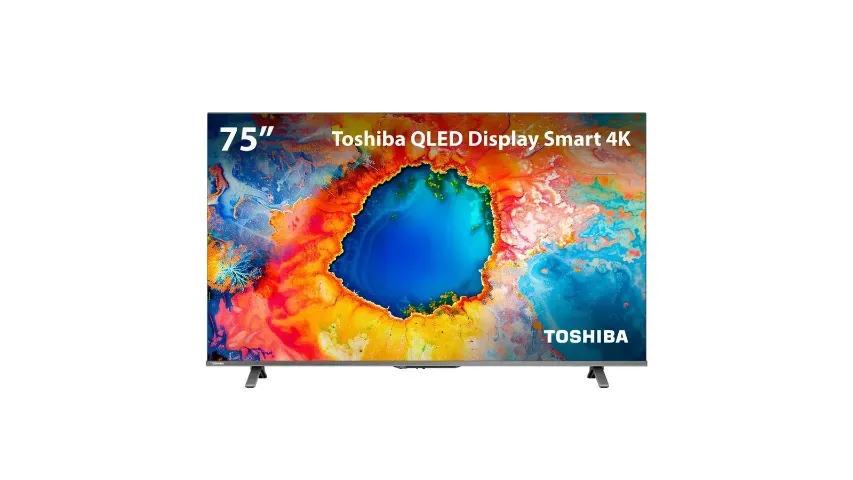 Smart TV QLED 75" 4K Toshiba 75C450NS Google TV - TB037M NOVA LACRADA NFISCAL E GARANTIA
