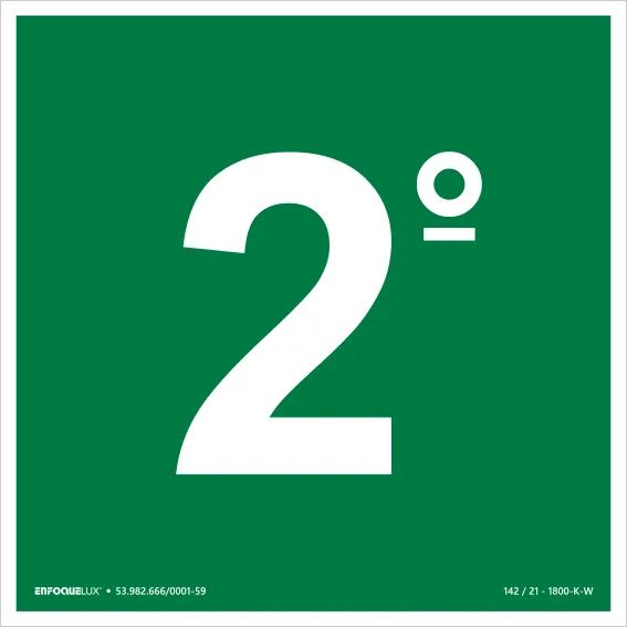 Placas de Sinalização de Andar Indicado - Segurança e Identificação - Foto 2