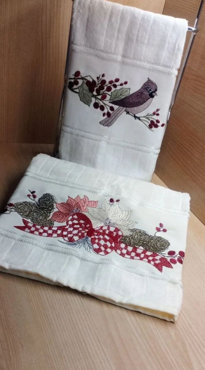  NATAL TOALHAS BORDADAS - Foto 3